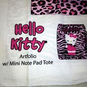 FABRIC Hello Kitty Artfolio with Mini Note Pad Tote Fabric Panel Cut & S…